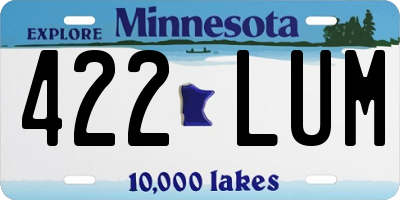 MN license plate 422LUM
