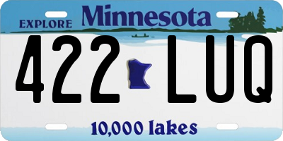 MN license plate 422LUQ