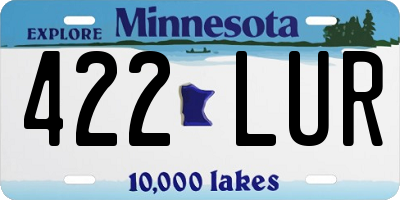MN license plate 422LUR