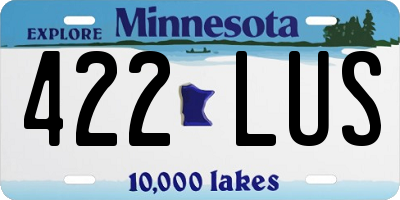 MN license plate 422LUS