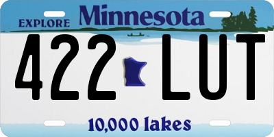 MN license plate 422LUT