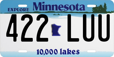 MN license plate 422LUU