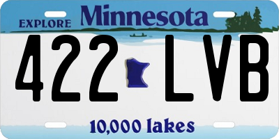 MN license plate 422LVB