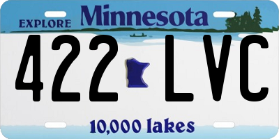 MN license plate 422LVC