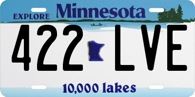 MN license plate 422LVE