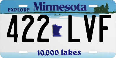 MN license plate 422LVF