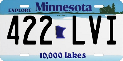 MN license plate 422LVI