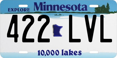 MN license plate 422LVL