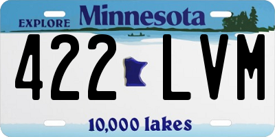 MN license plate 422LVM