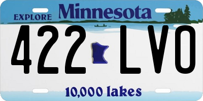 MN license plate 422LVO