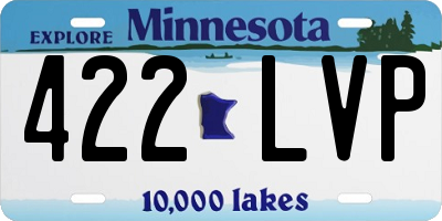 MN license plate 422LVP