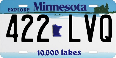 MN license plate 422LVQ