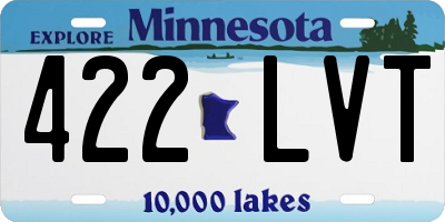 MN license plate 422LVT