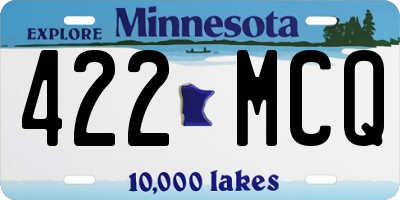 MN license plate 422MCQ