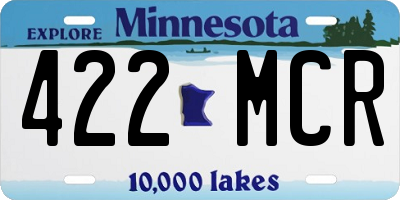 MN license plate 422MCR