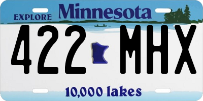 MN license plate 422MHX
