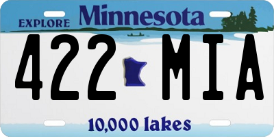 MN license plate 422MIA