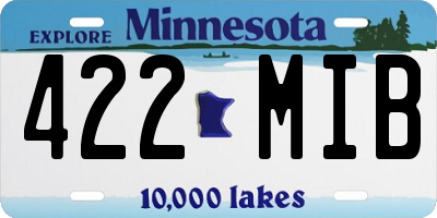 MN license plate 422MIB