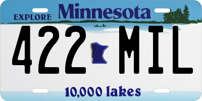 MN license plate 422MIL