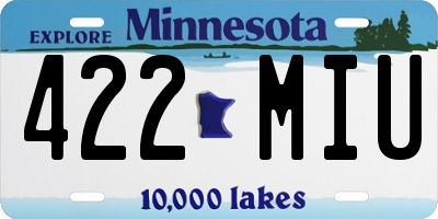 MN license plate 422MIU