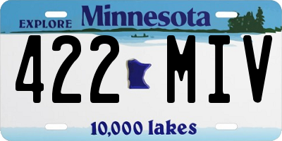 MN license plate 422MIV