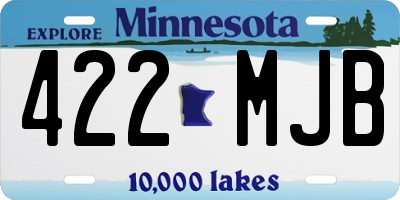 MN license plate 422MJB