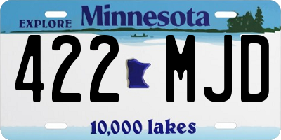 MN license plate 422MJD