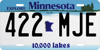 MN license plate 422MJE