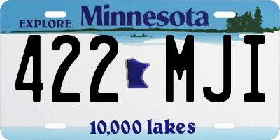 MN license plate 422MJI