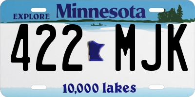 MN license plate 422MJK