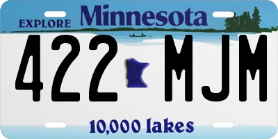 MN license plate 422MJM