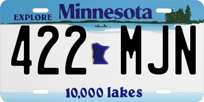 MN license plate 422MJN