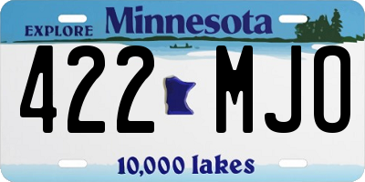 MN license plate 422MJO