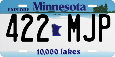 MN license plate 422MJP