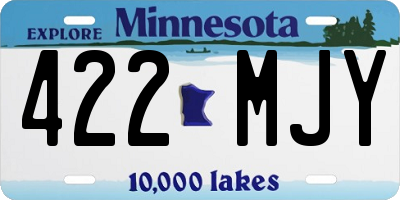MN license plate 422MJY