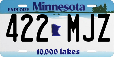 MN license plate 422MJZ