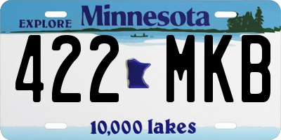 MN license plate 422MKB