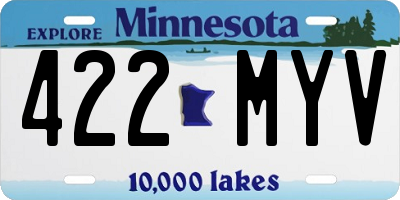 MN license plate 422MYV