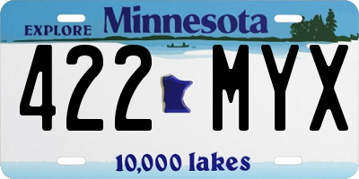 MN license plate 422MYX