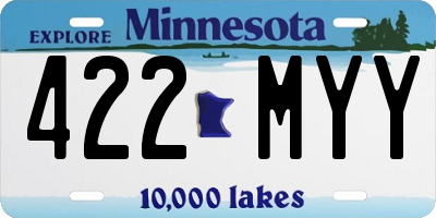 MN license plate 422MYY