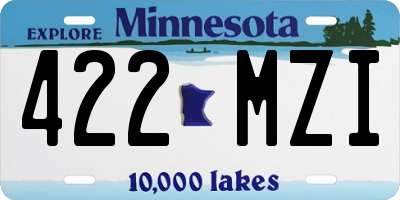 MN license plate 422MZI