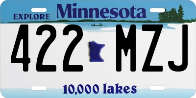 MN license plate 422MZJ