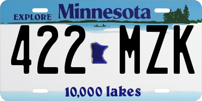 MN license plate 422MZK