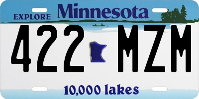 MN license plate 422MZM