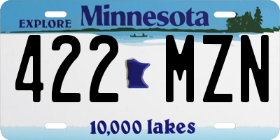 MN license plate 422MZN