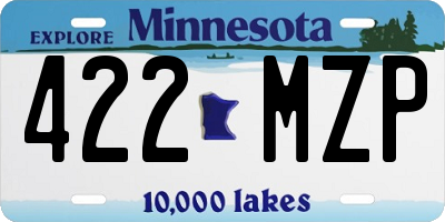 MN license plate 422MZP