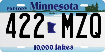 MN license plate 422MZQ