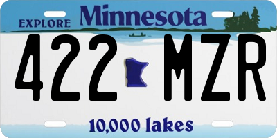 MN license plate 422MZR