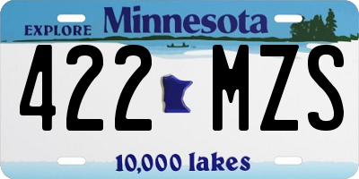 MN license plate 422MZS