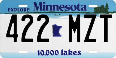 MN license plate 422MZT